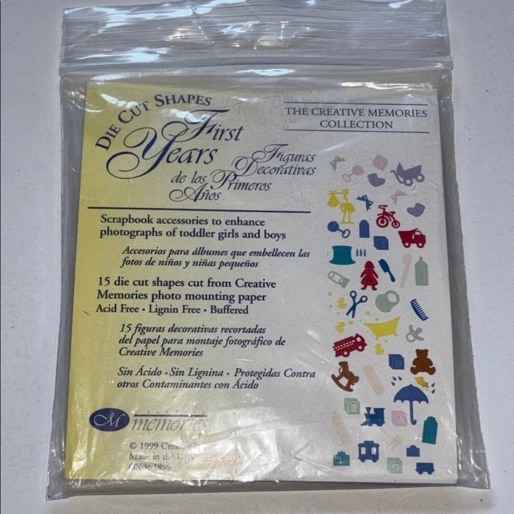 Creative Memories Baby Carriage Die Cut Shapes - Multicolor 1999